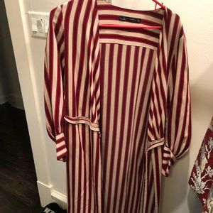 Stripe duster with sash